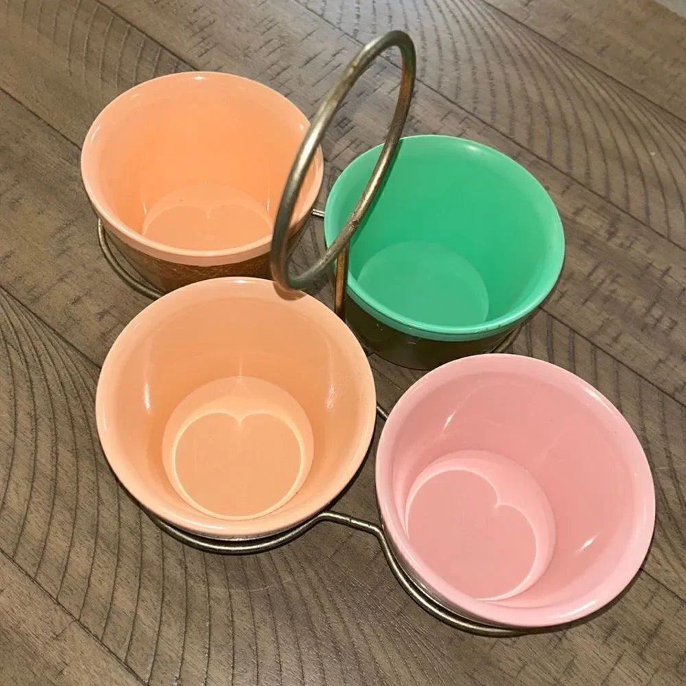 ☀️ 1970s 🌸 Tropical 🌴 Raffia Bowl 🍚 Set in Holder. Good Morning! 🌞